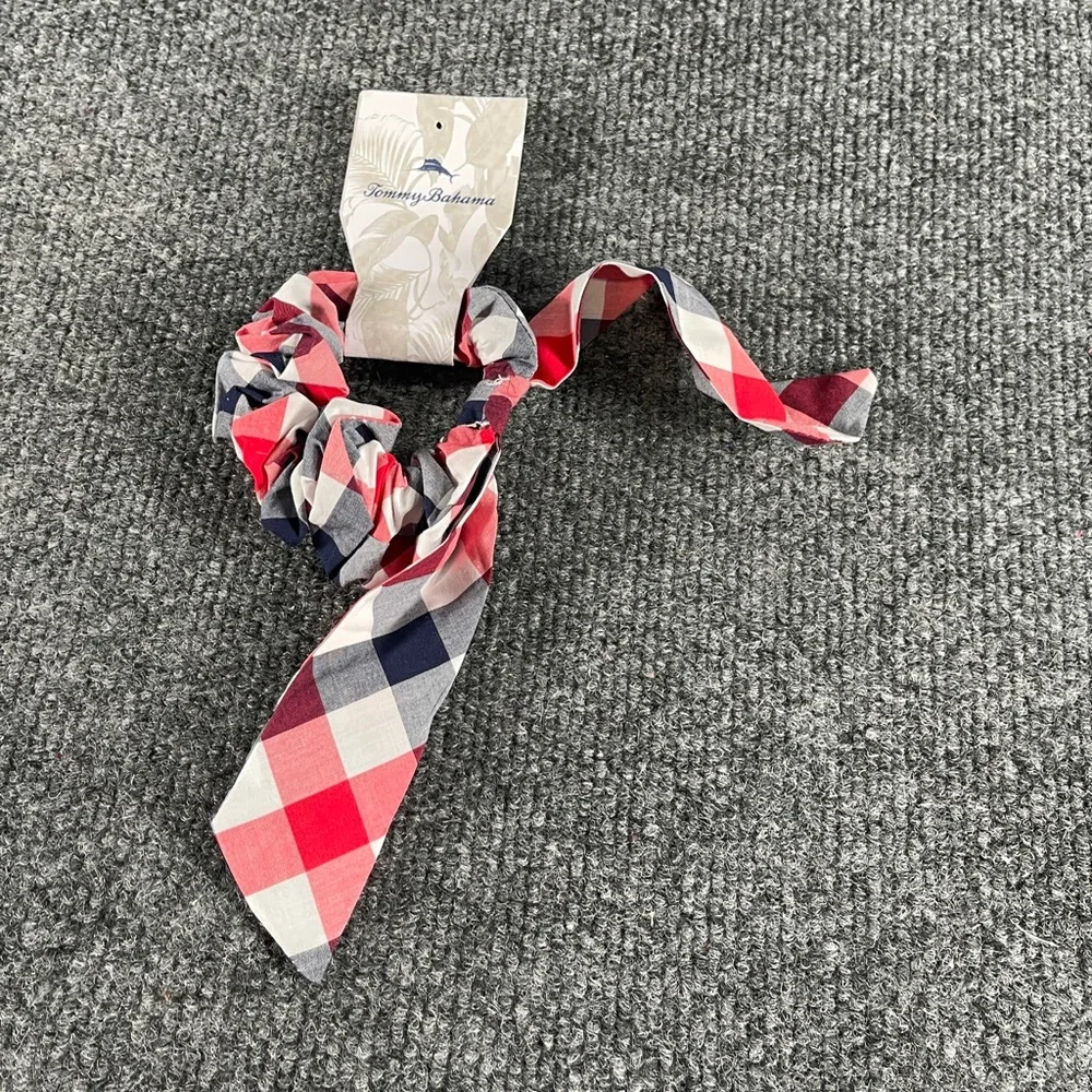 Tommy Bahama Kids Buffalo Plaid Hair Tie Bow Scarf